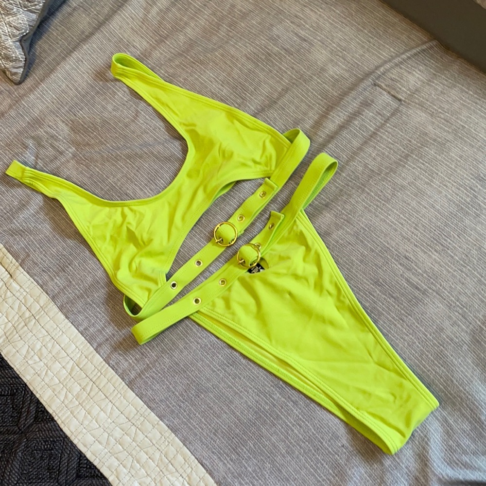 Lime green bikini